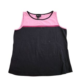 Women's Pink and Black Tank Top